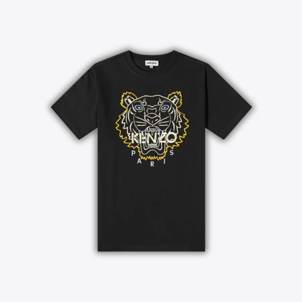 Kenzo Iconic Tiger T-Shirt - Black/White/Yellow