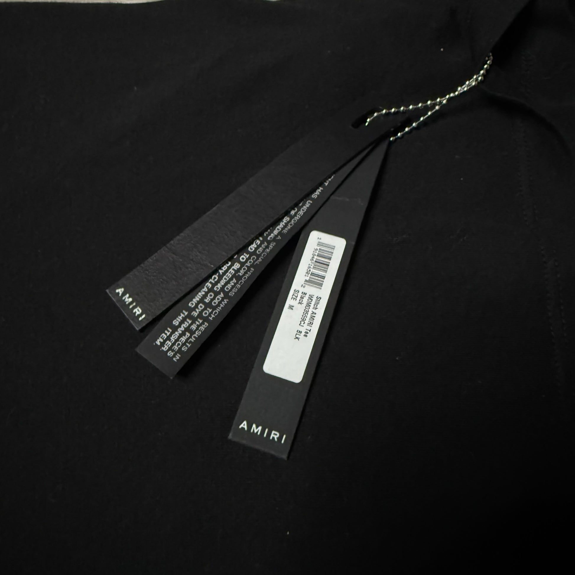 Amiri Logo Printed Crewneck T-Shirt - Black/Off-White