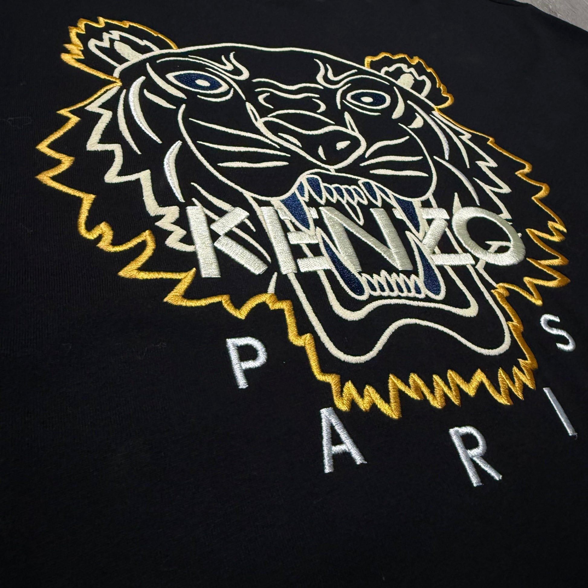 Kenzo Iconic Tiger T-Shirt - Black/White/Yellow
