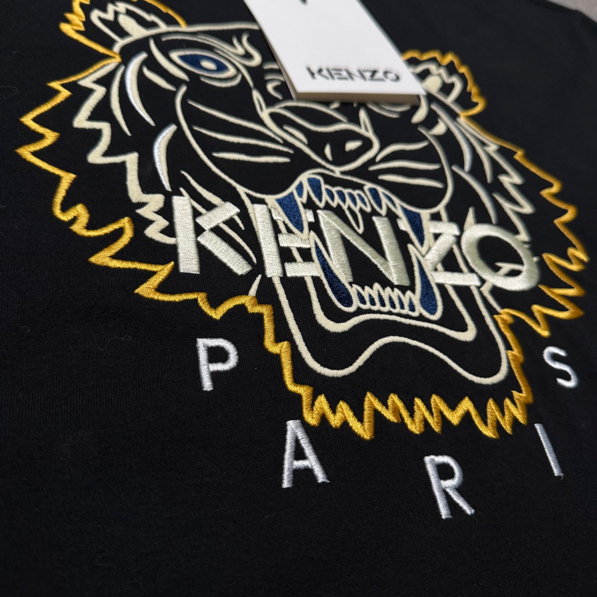 Kenzo Iconic Tiger T-Shirt - Black/White/Yellow