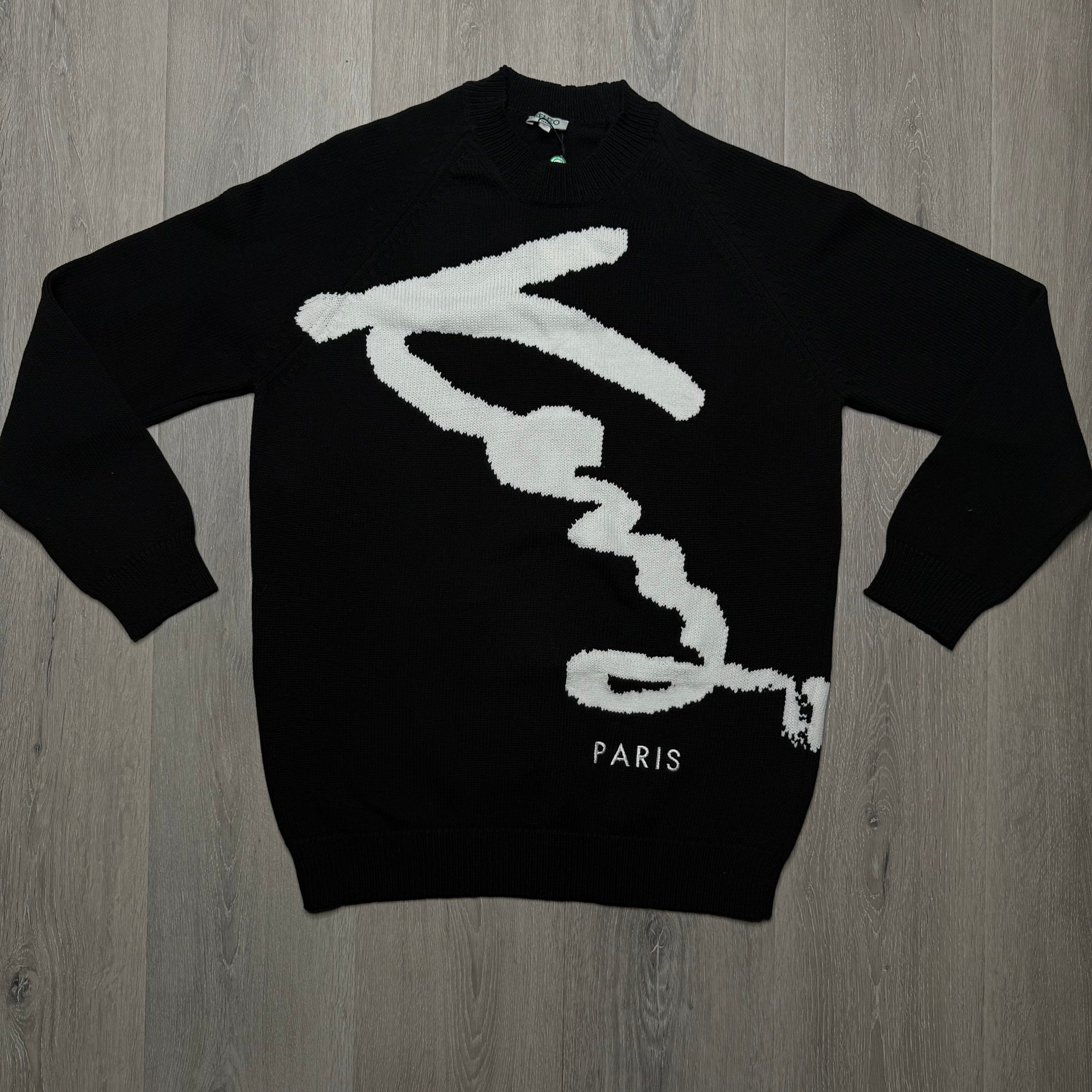 Kenzo Knit Logo Sweater - Black/White
