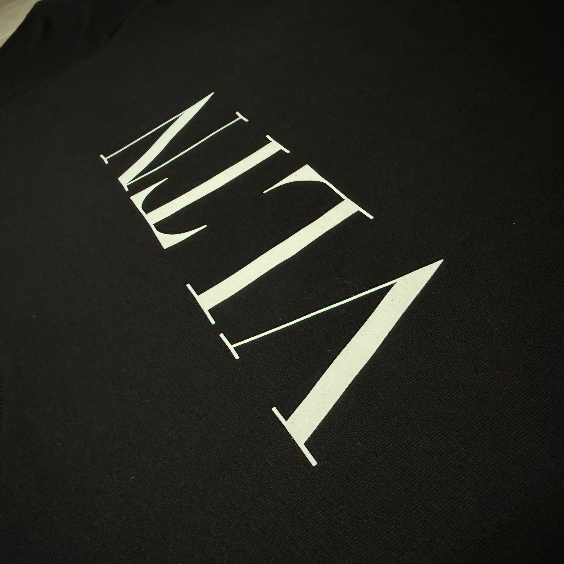 Valentino White Bold VLTN Print Logo T-Shirt - Black/White